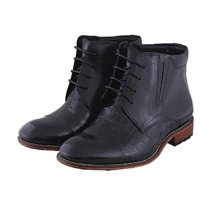 Men's Ankle Lace-Up Boot - Black - MSH-4394