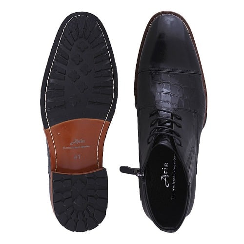 Men's Ankle Lace-Up Boot - Black - MSH-4394