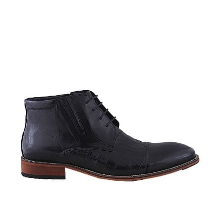 Men's Ankle Lace-Up Boot - Black - MSH-4394
