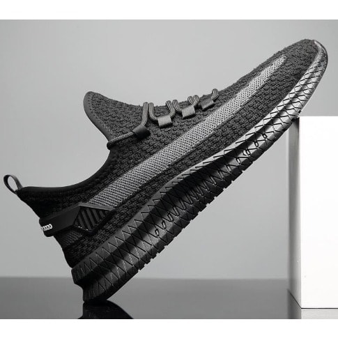 Unisex Light Weight Sports Sneakers - Black