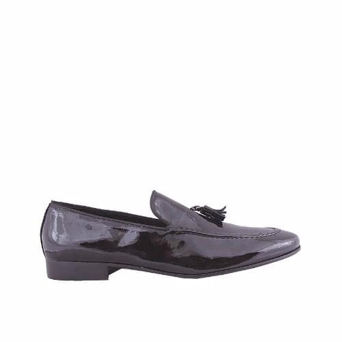 Black Patent Leather With Tassel