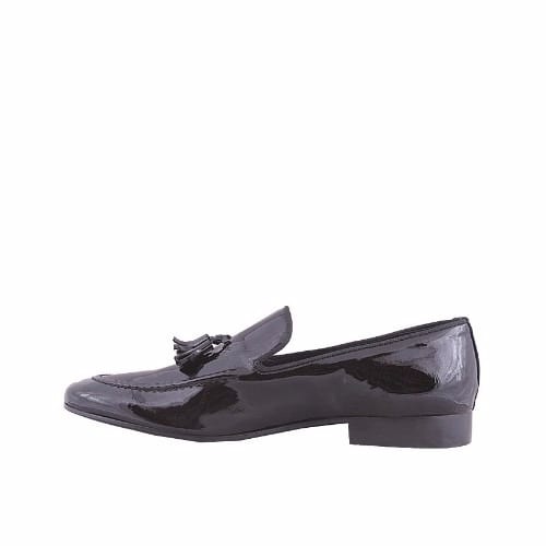 Black Patent Leather With Tassel