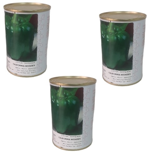 California Wonder Sweet Bell Pepper Seeds - 100 Grams - 3 Tins