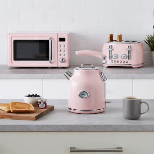 Dulem Retro Pink Digital Microwave - 20L - 800W