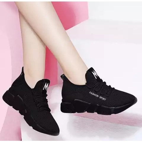 Mesh Unisex Sneakers- Black
