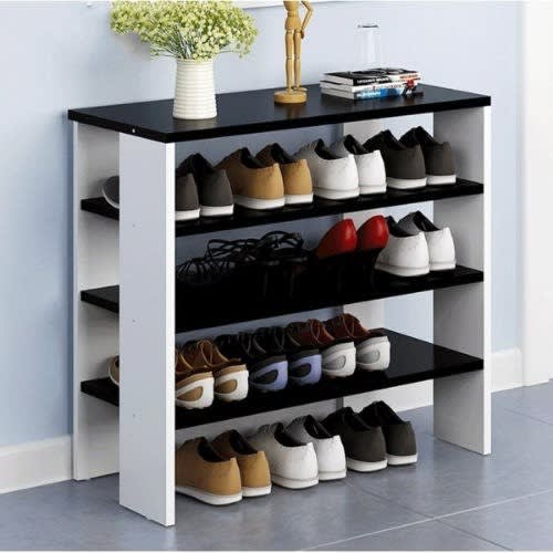 Wooden Shoe Rack - 5 Layer - White