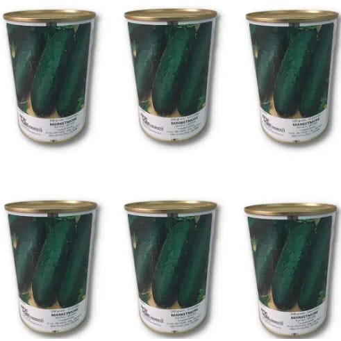 Pop Vriend - Marketmore Cucumber Seeds - 600 Grams, 6 Tins