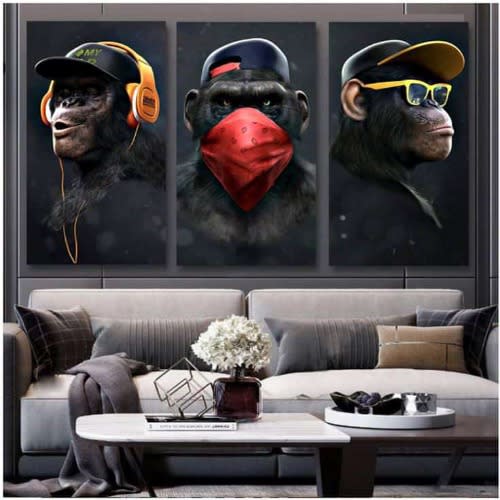 See No Evil, Hear No Evil, Speak On Evil - 3 Set Canvas