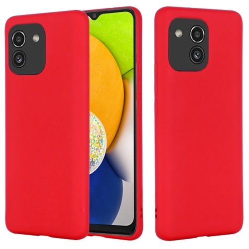 Silicone Back Cover For Samsung A03 -Red