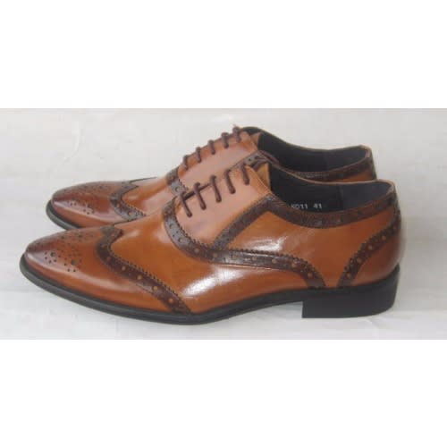 Emperor Two Toned Leather Lace - Up Shoe - Brown