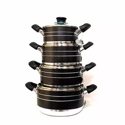 Non-stick Aluminium Cookware Set - 8pcs