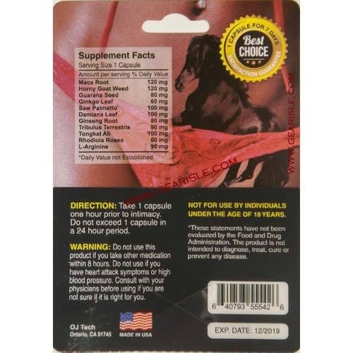Black Stallion - 5000 Male Enhancement Pill 3d Package Up To 7 Days