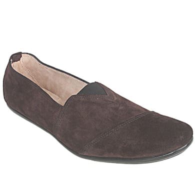 Suede Slip On With Elastic Detail