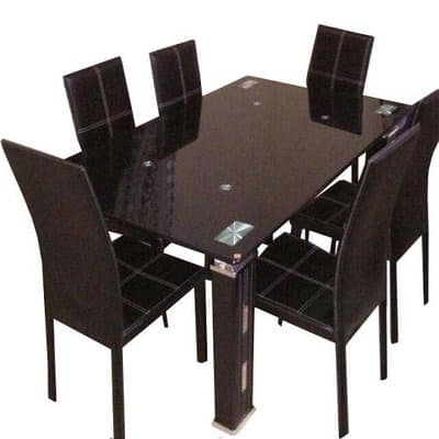 6-Seater Dining Set - Black