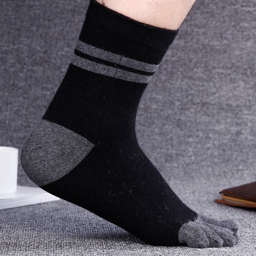 Five Toe Running, Exercise And Casual Socks - Black