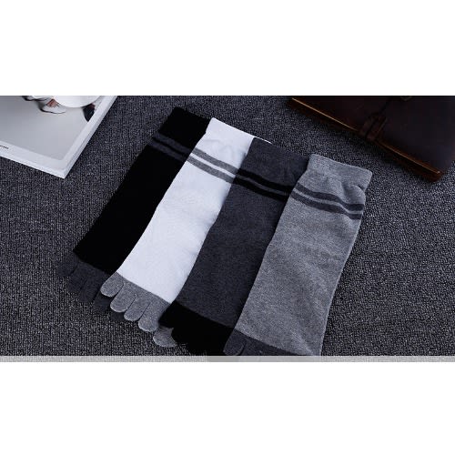 Five Toe Running, Exercise And Casual Socks - Black