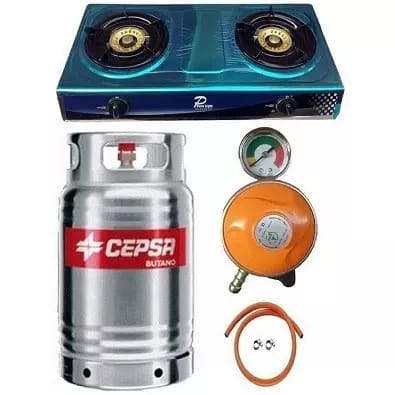 Cepsa Gas Cylinder +Metered Regulator + Hose & Clips -12.5kg