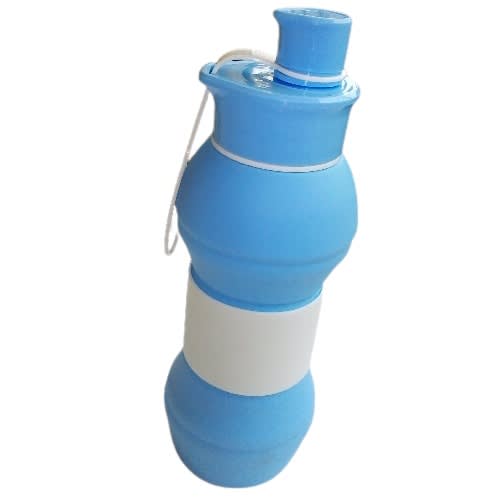 Silicone Collapsible Water Bottle 1000ml - Blue