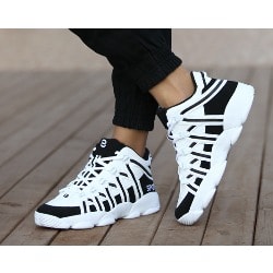 Unisex Sports Sneakers - Black & White