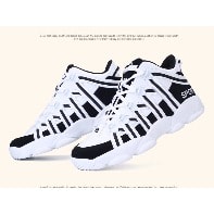 Unisex Sports Sneakers - Black & White
