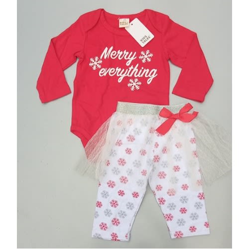 Baby Girl Christmas Theme  Bodysuit & Leggings Set