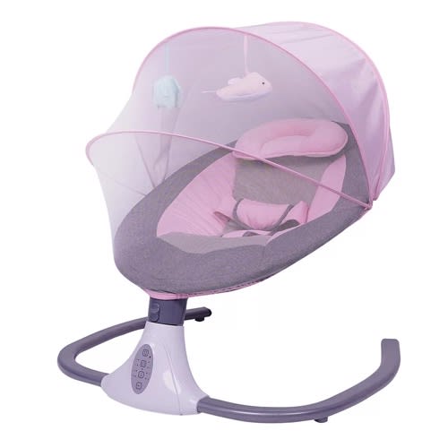 Electric Baby Swing Bouncer - Pink -  6V 1A
