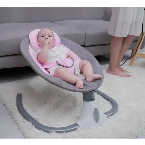 Electric Baby Swing Bouncer - Pink -  6V 1A