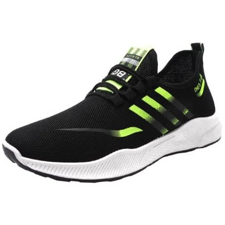 Unisex Sports Sneakers - Black & Green