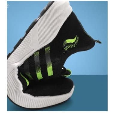 Unisex Sports Sneakers - Black & Green