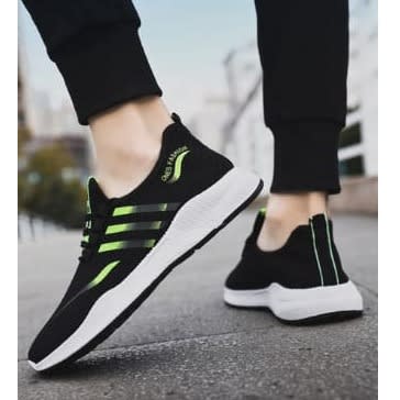 Unisex Sports Sneakers - Black & Green