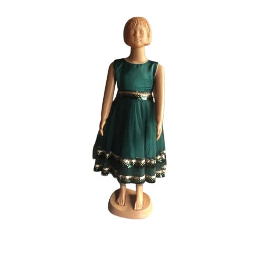 Girl Extra Shimmers Layer Gown - Green