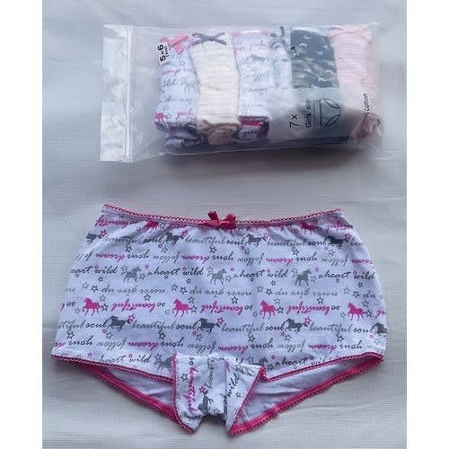 7 Pack Colored Girls Briefs- B3