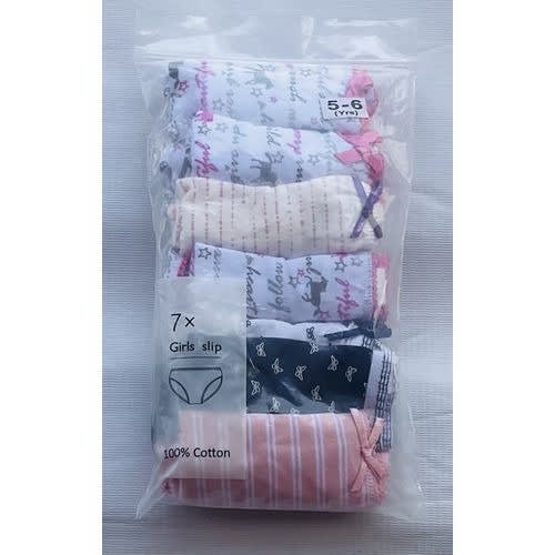 7 Pack Colored Girls Briefs- B3
