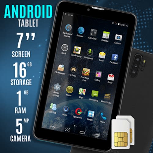 X8, Tablet 7 Inch, Dual Sim - Black