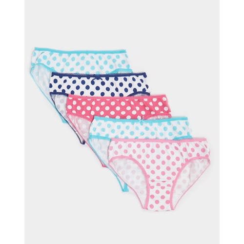 Girls Polka Briefs- Pack Of 5