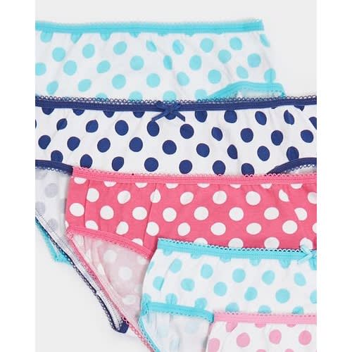 Girls Polka Briefs- Pack Of 5