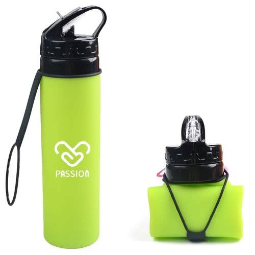 Passion Foldable Silicone Grade Water Bottle - Green