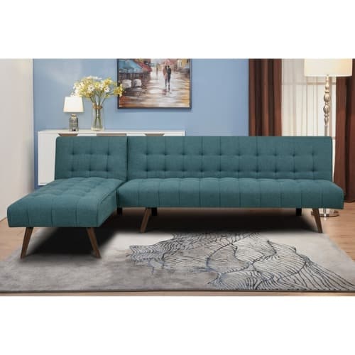 Shelton Marine Convertible Sectional Sofa Bed-tea Green