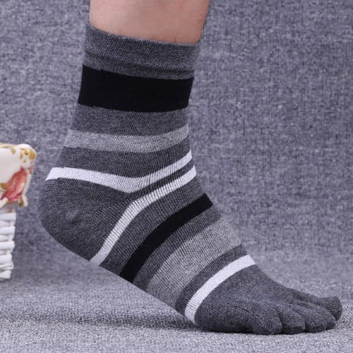Five Toe Running, Exercise And Casual Socks - Grey