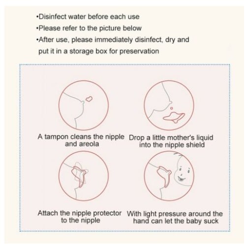 Nipple Silicone Protectors For Breast Feeding Mothers