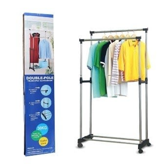 Double Pole Telescopic Clothes Hanger