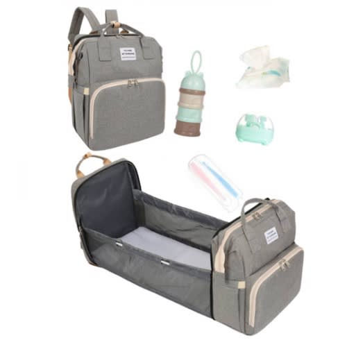 Diaper Bag With Changing Station Bed Crib Backpack