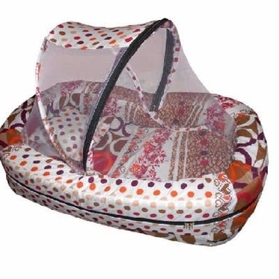Baby Bed Crib With Net – Multicolor