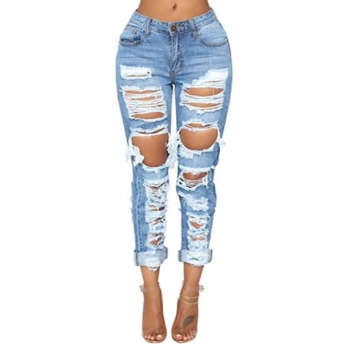 Women's Personality Ripped Jeans