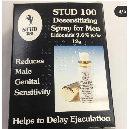 Stud 100 Desensitizing Spray For Men Lidocaine 9.6% W/w - 12g