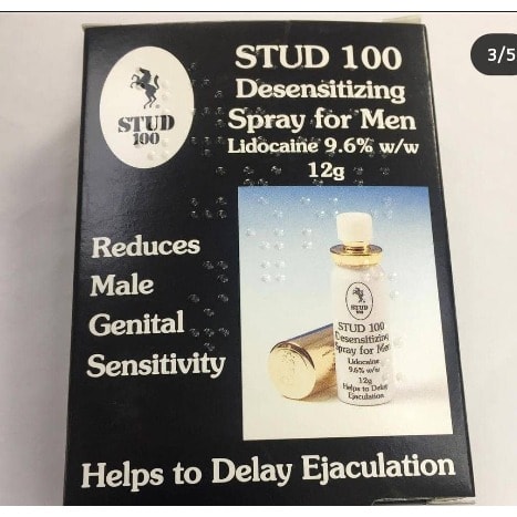 Stud 100 Desensitizing Spray For Men Lidocaine 9.6% W/w - 12g