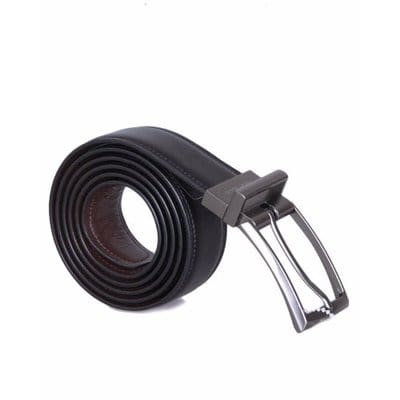 Men's Leather Reversible Belt - Black