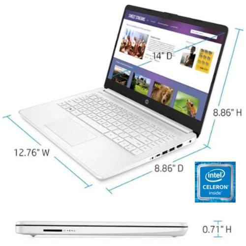 14- Intel Celeron- 64GB SSD - 4GB RAM - Windows 11 In S Mode + Free Headset