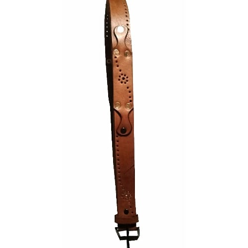 Men's Slim Dotted Belt - Brown