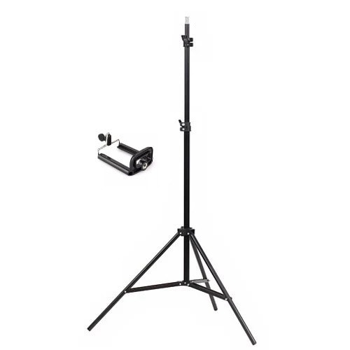 7ft 2m Photo Studio Video Camera Ring Light Stand Flash Softbox Tripod + Phone Holder